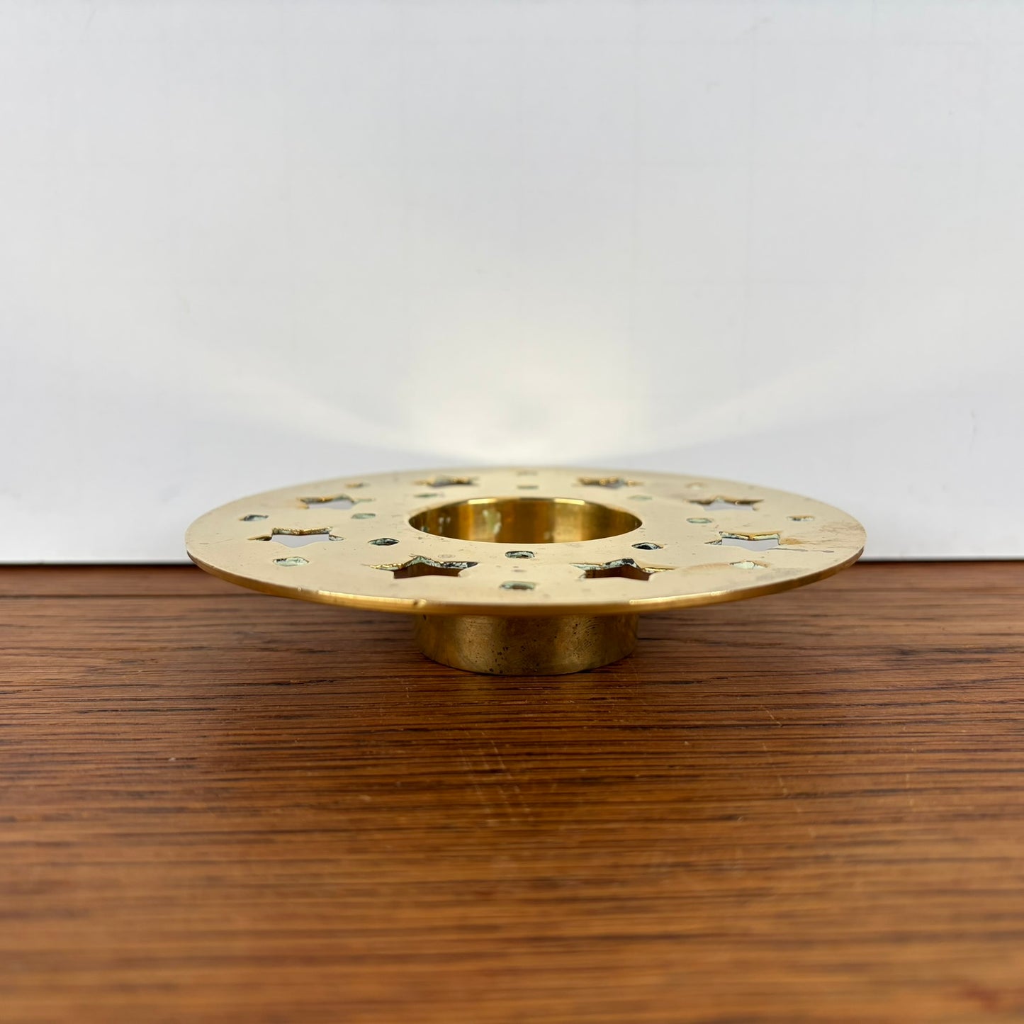 Vintage messing houder waxine lichtje