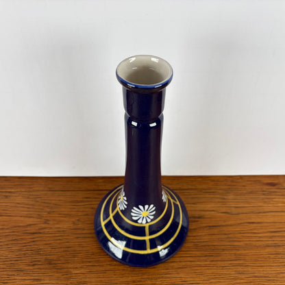 Vintage blauwe kandelaar