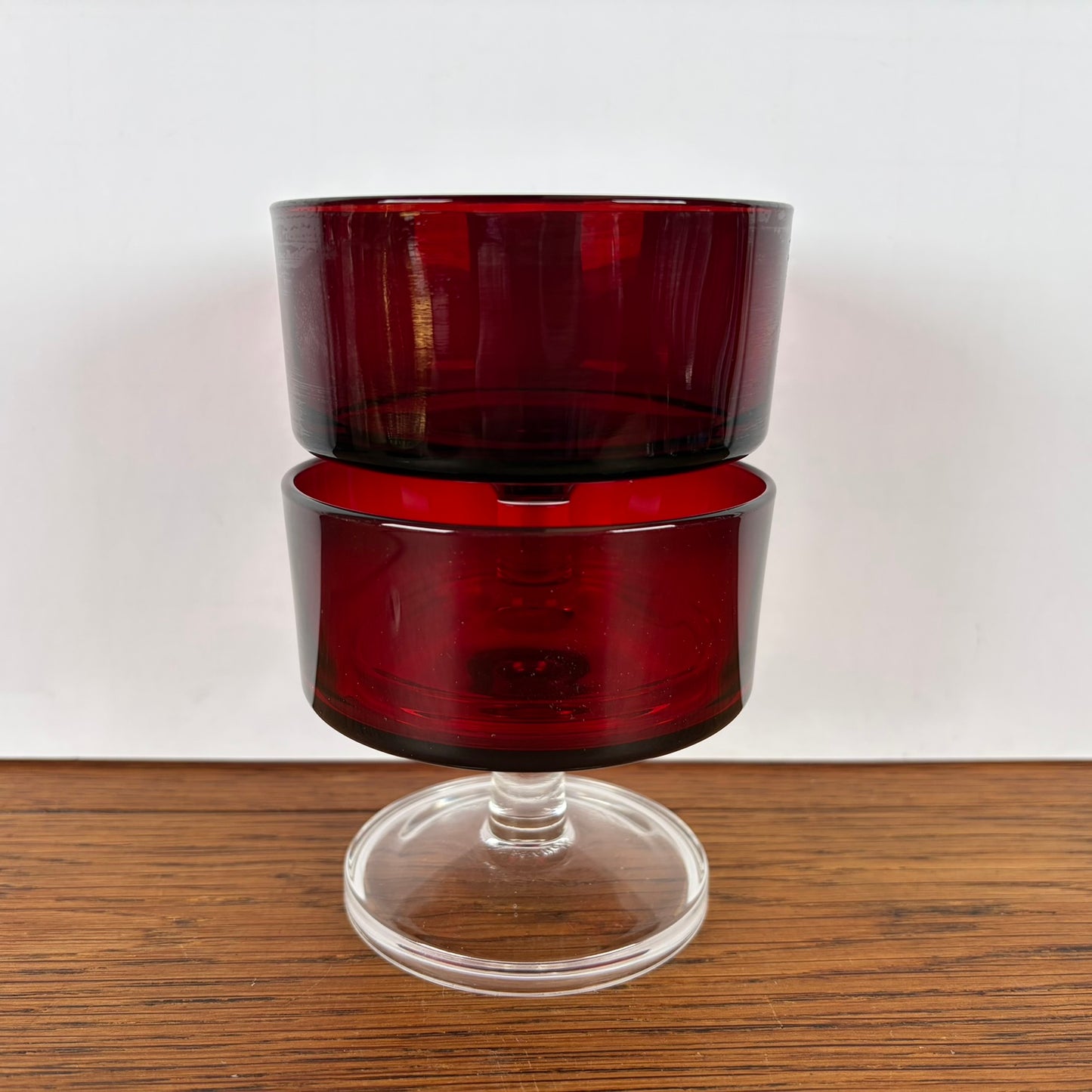 2 Vintage Luminarc Cavalier Ruby Red