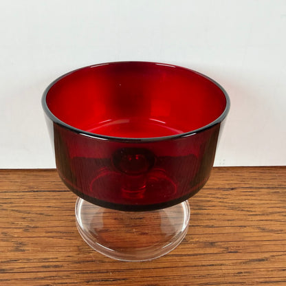 2 Vintage Luminarc Cavalier Ruby Red