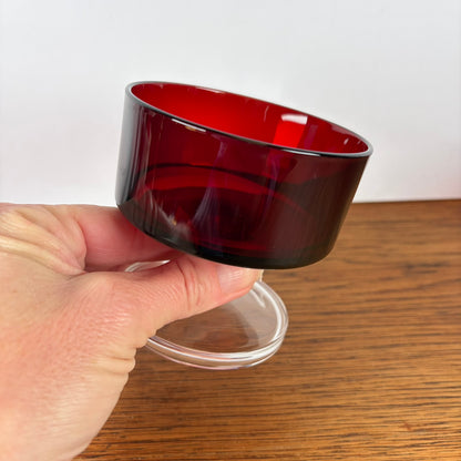 2 Vintage Luminarc Cavalier Ruby Red