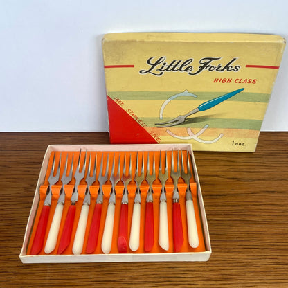 Vintage cocktail vorkjes in doosje