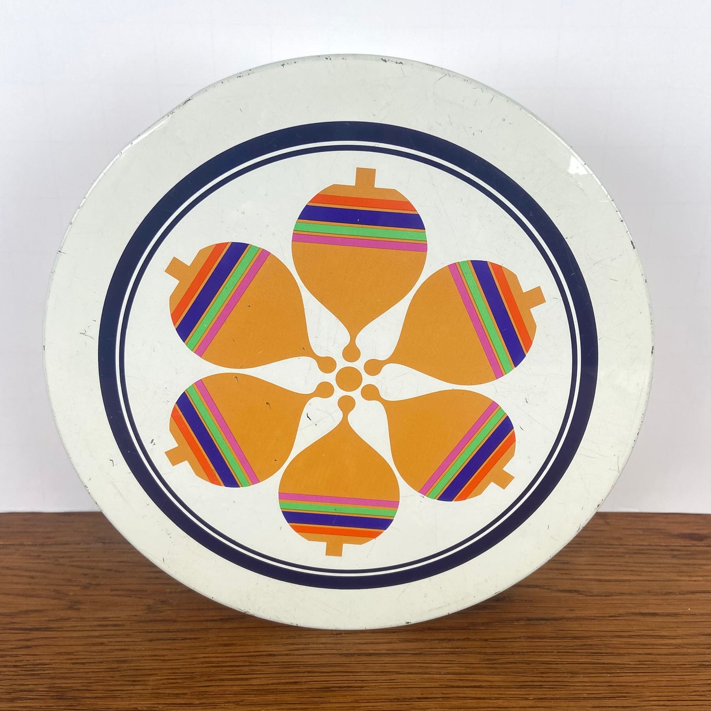 Vintage rond Simel blik