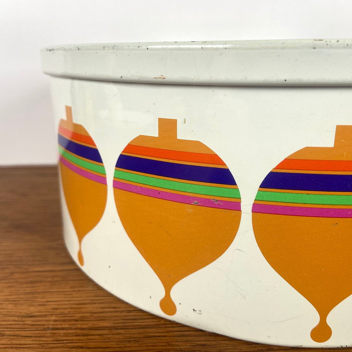 Vintage rond Simel blik