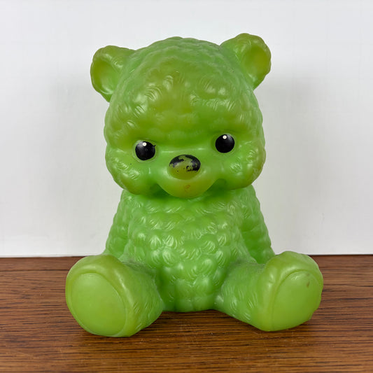 Vintage groen piepbeest beer