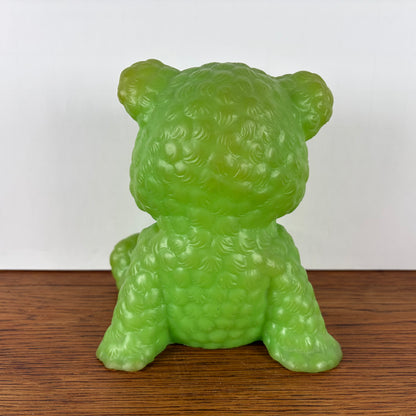 Vintage groen piepbeest beer