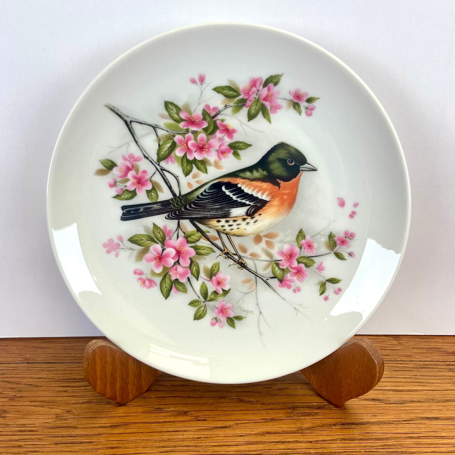 Vintage wandbord vogel