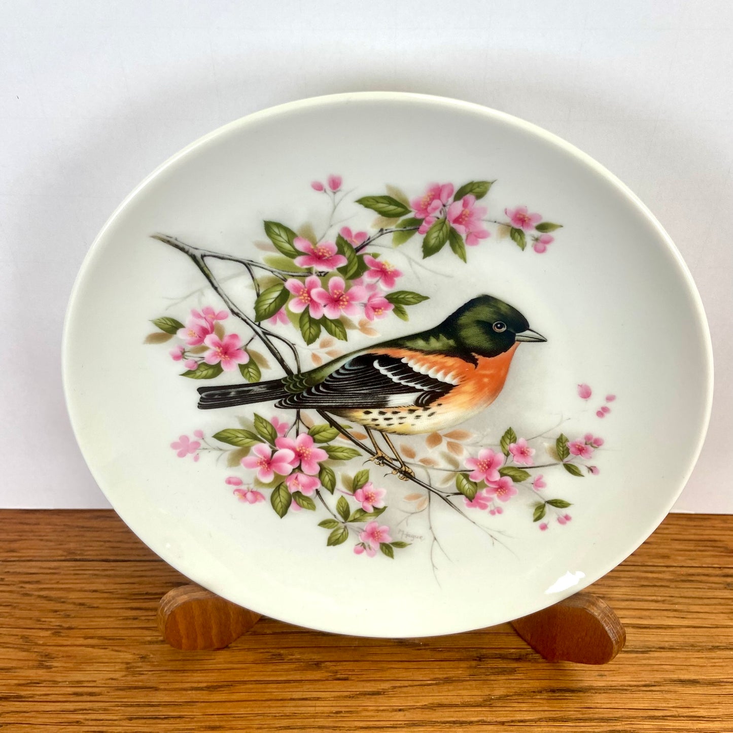 Vintage wandbord vogel
