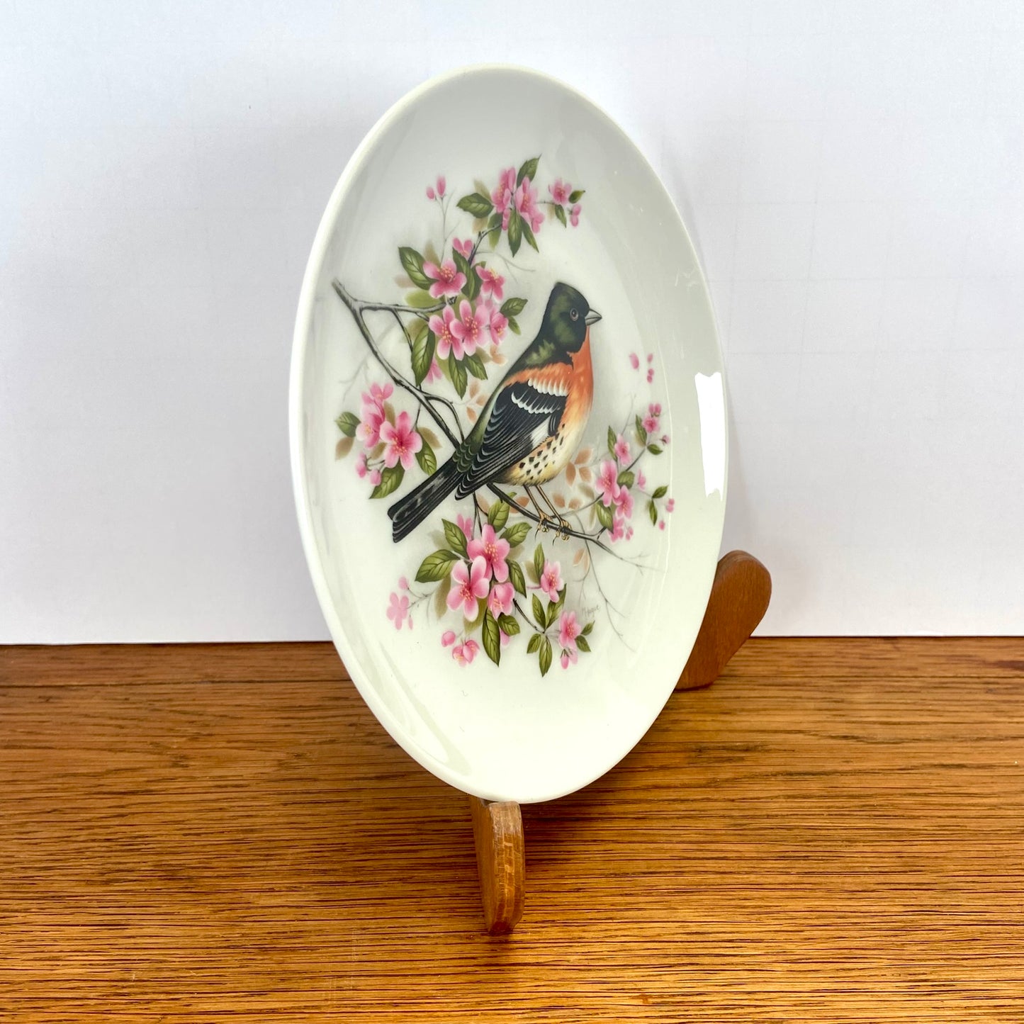 Vintage wandbord vogel