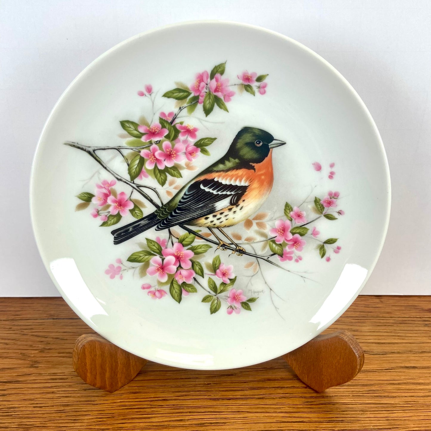 Vintage wandbord vogel