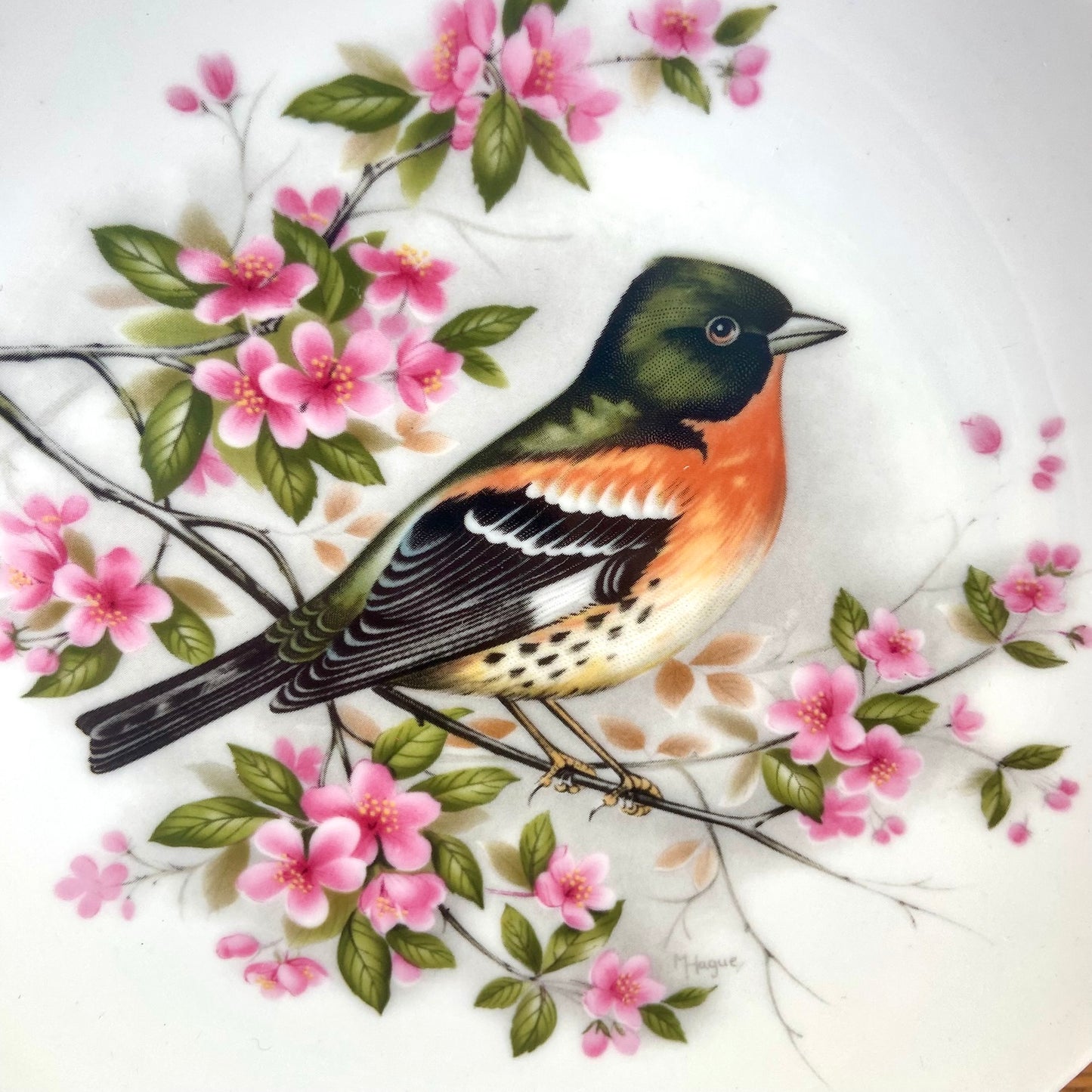 Vintage wandbord vogel