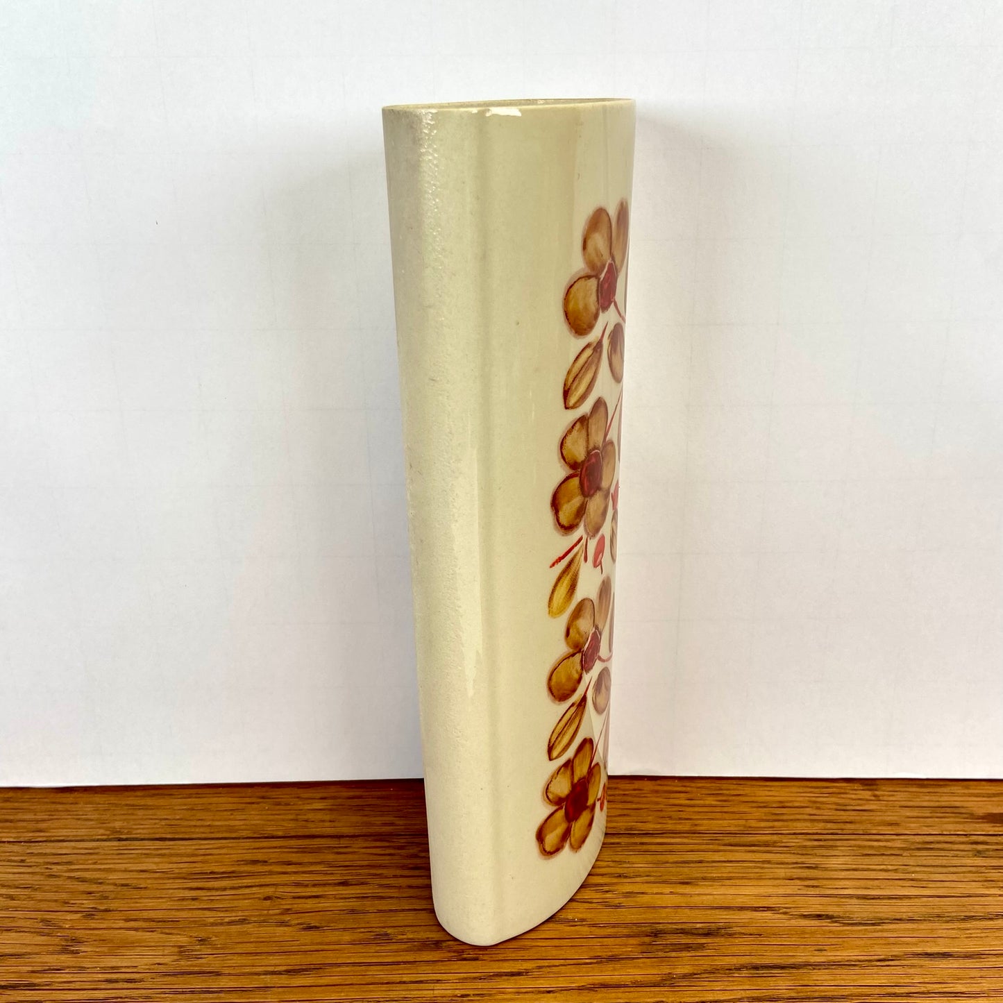 Vintage radiatorbakje bloemen bruin