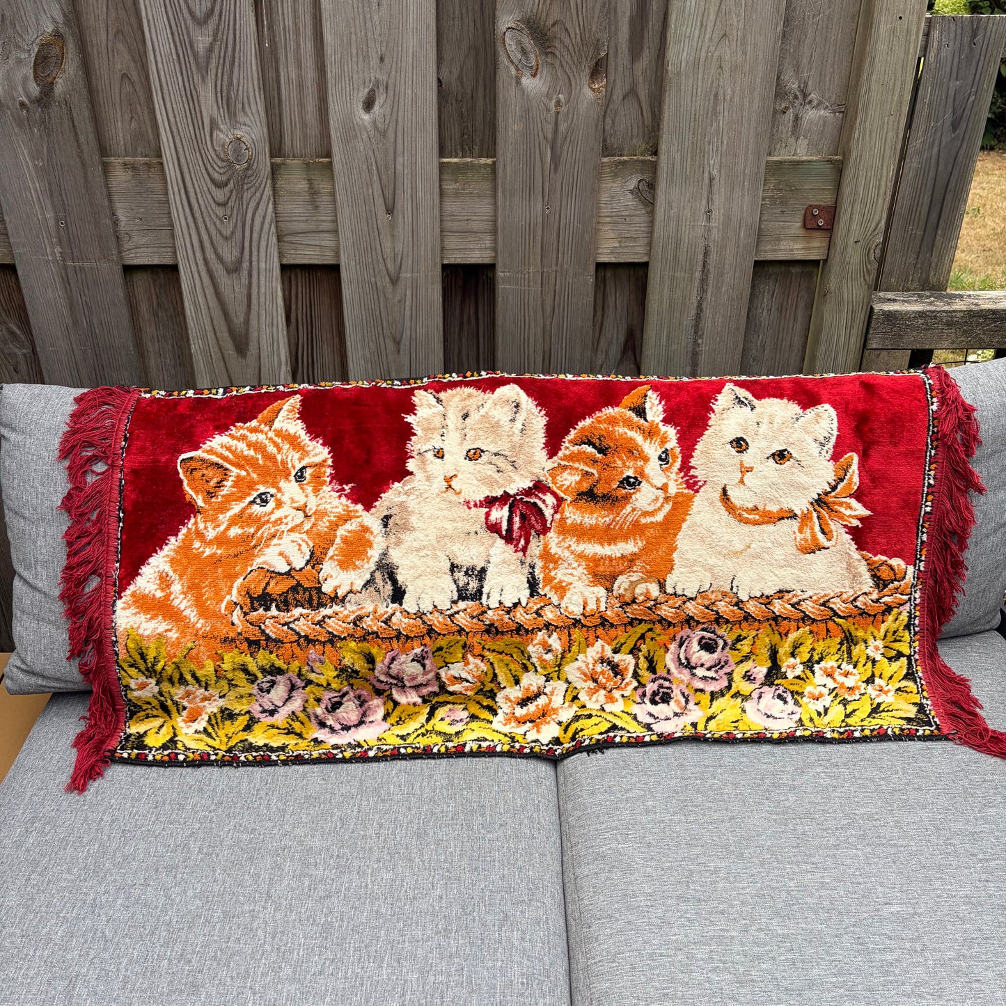 Vintage kleedje katten