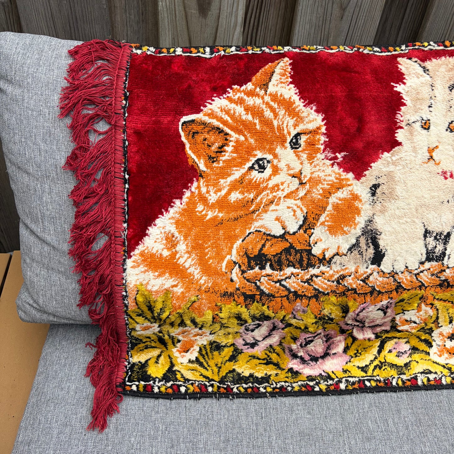 Vintage kleedje katten