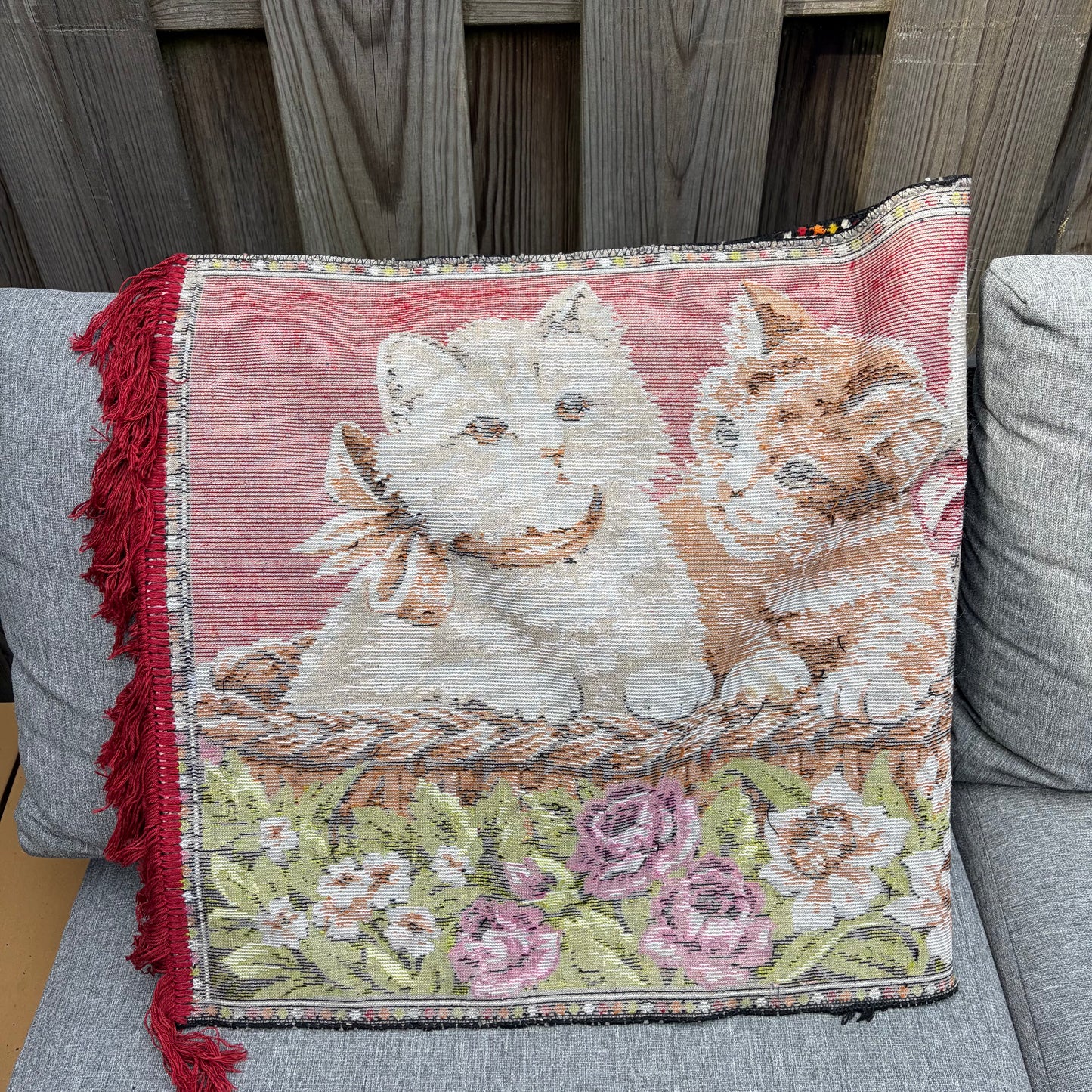 Vintage kleedje katten