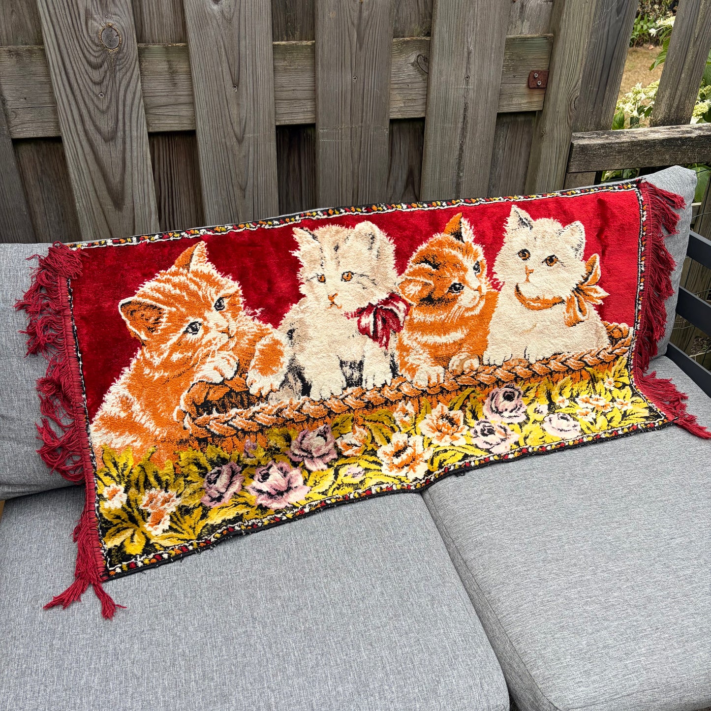 Vintage kleedje katten