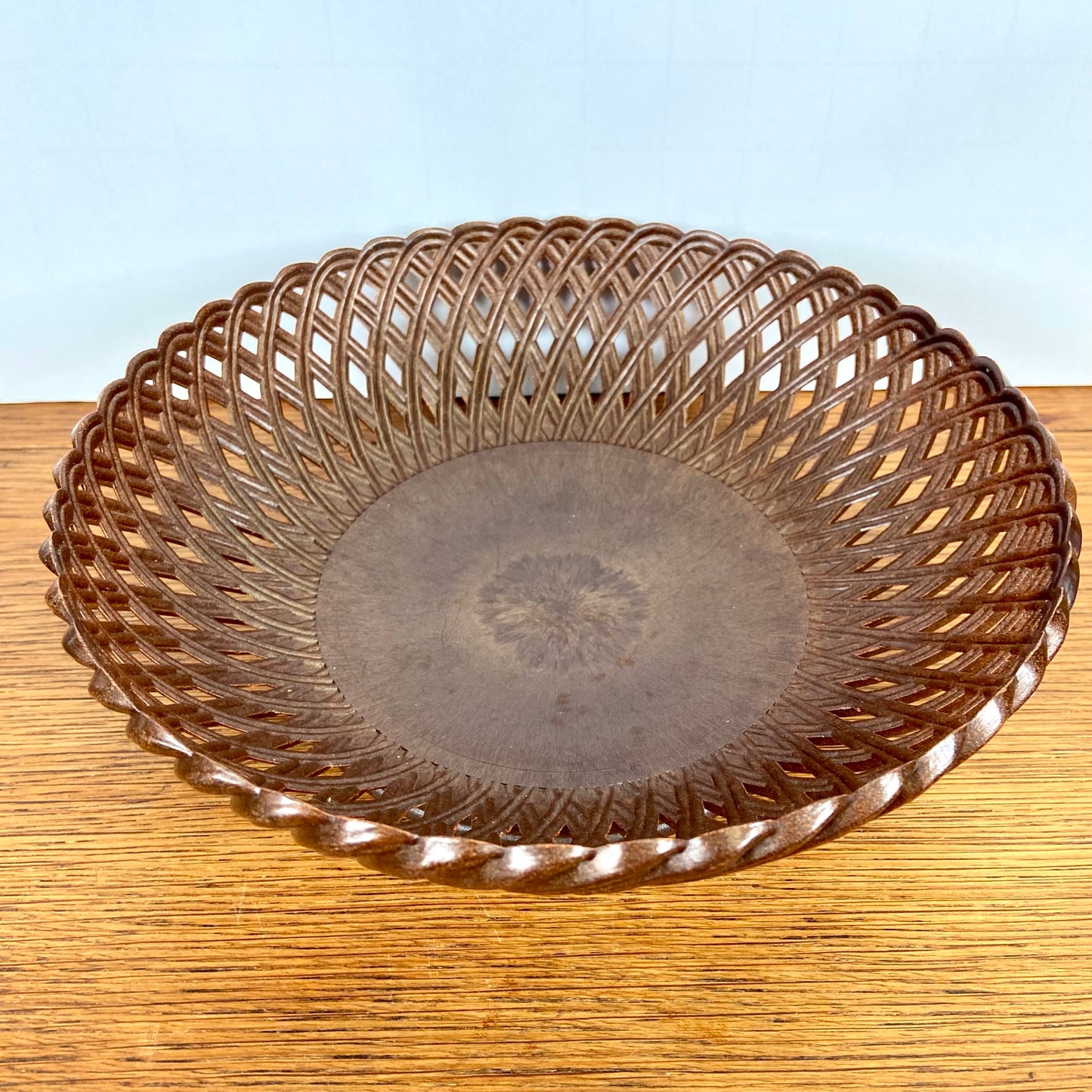 Vintage Emsa snackschaal bruin oranje