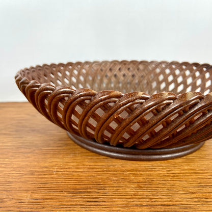 Vintage Emsa snackschaal bruin oranje
