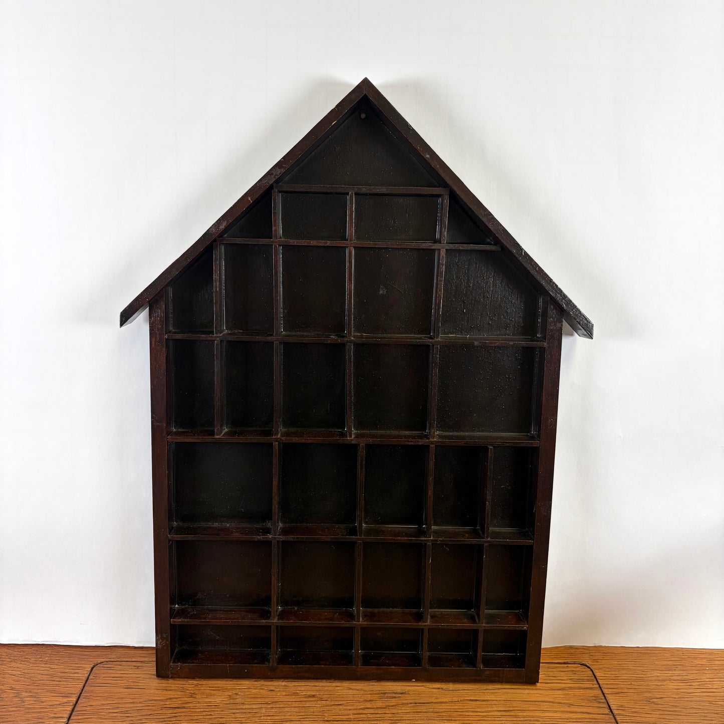 Vintage houten letterbak huisje