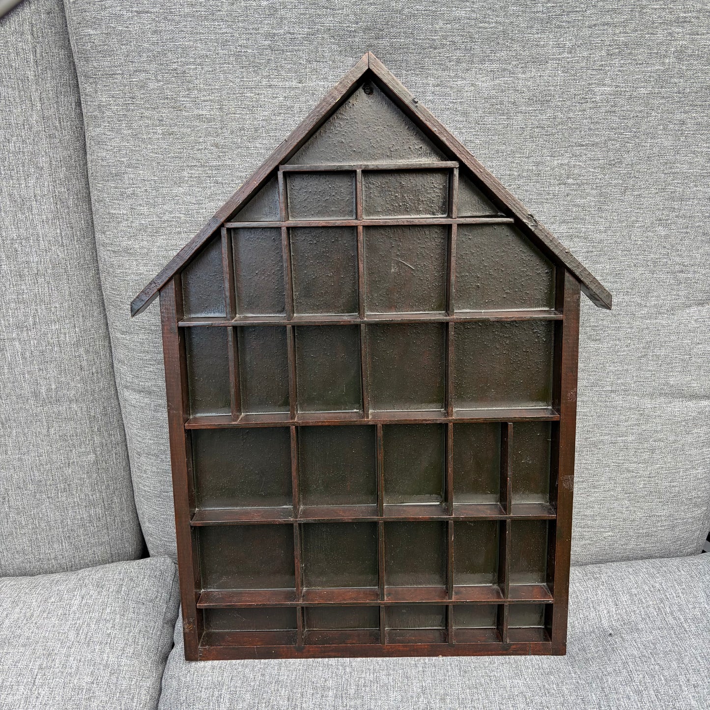 Vintage houten letterbak huisje
