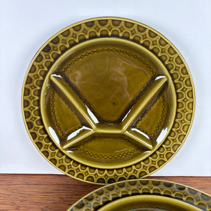 Vintage gourmet borden groen relief