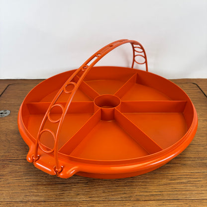 Vintage tupperware snackschaal met hengsel