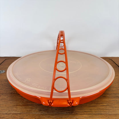 Vintage tupperware snackschaal met hengsel