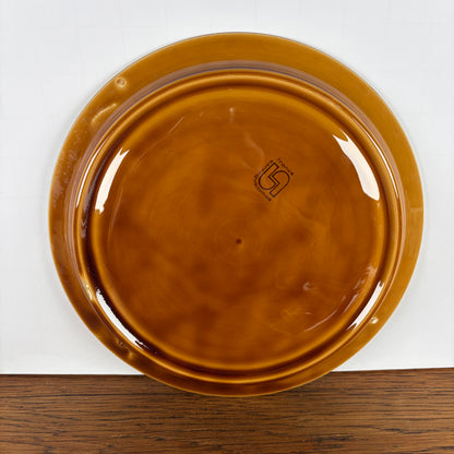 2 Vintage Gourmet borden bruin relief