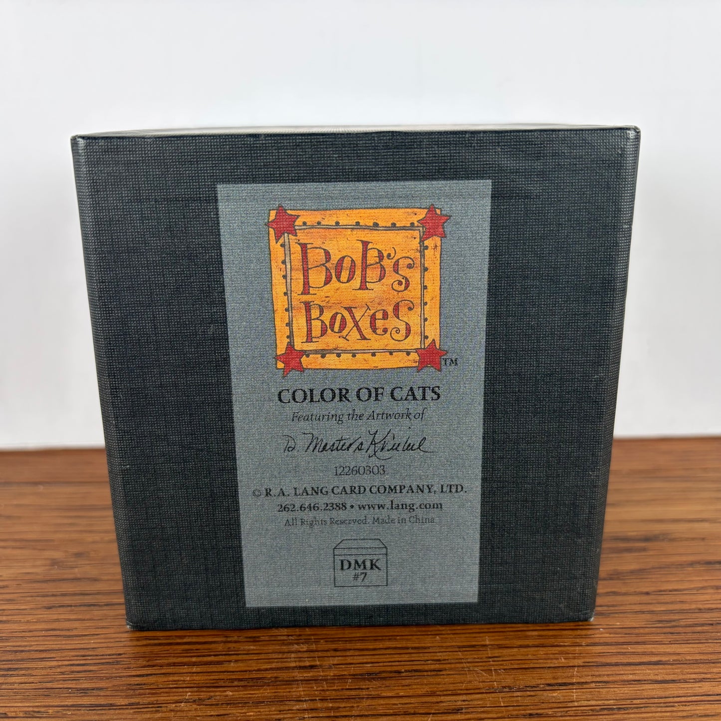 Vintage opberg box met katten