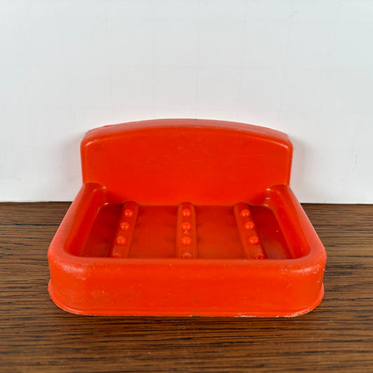 Vintage oranje zeepbakje