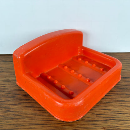 Vintage oranje zeepbakje