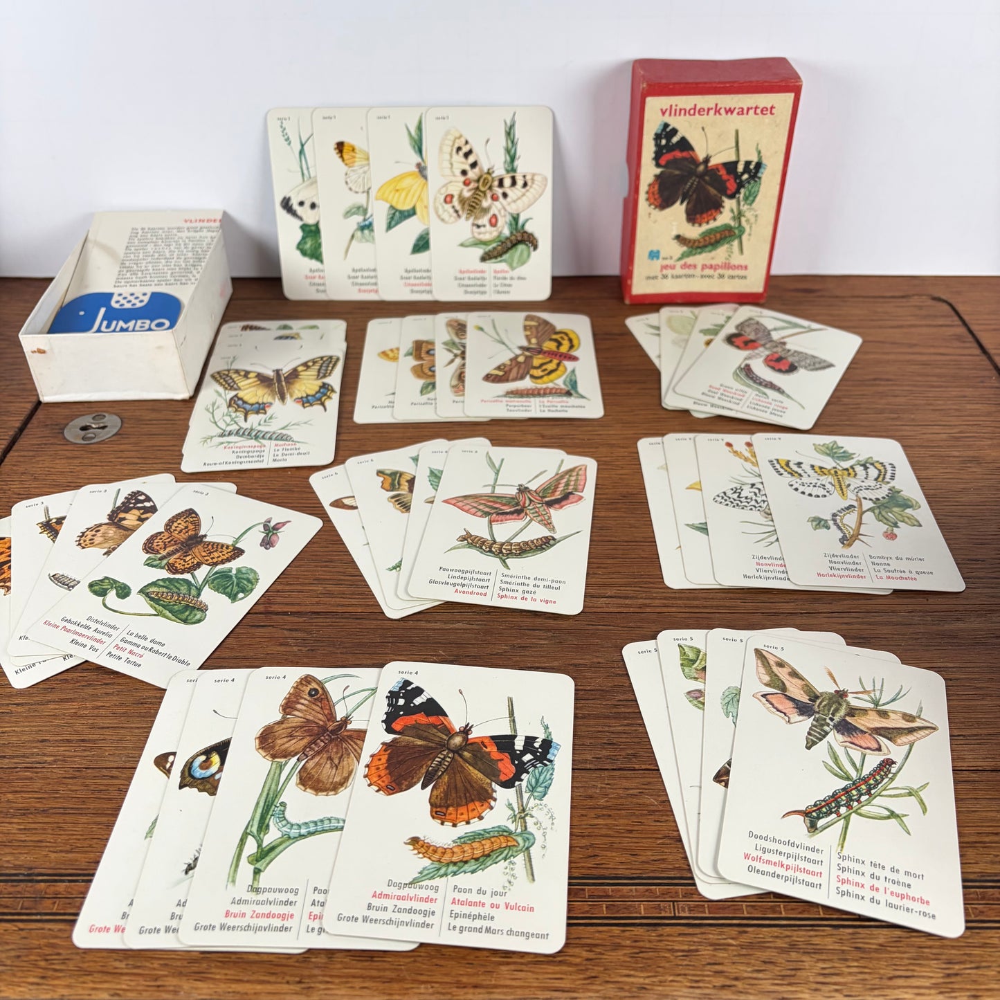 Vintage vlinder kwartet