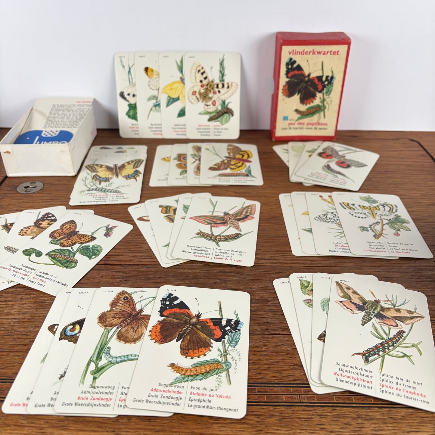 Vintage vlinder kwartet