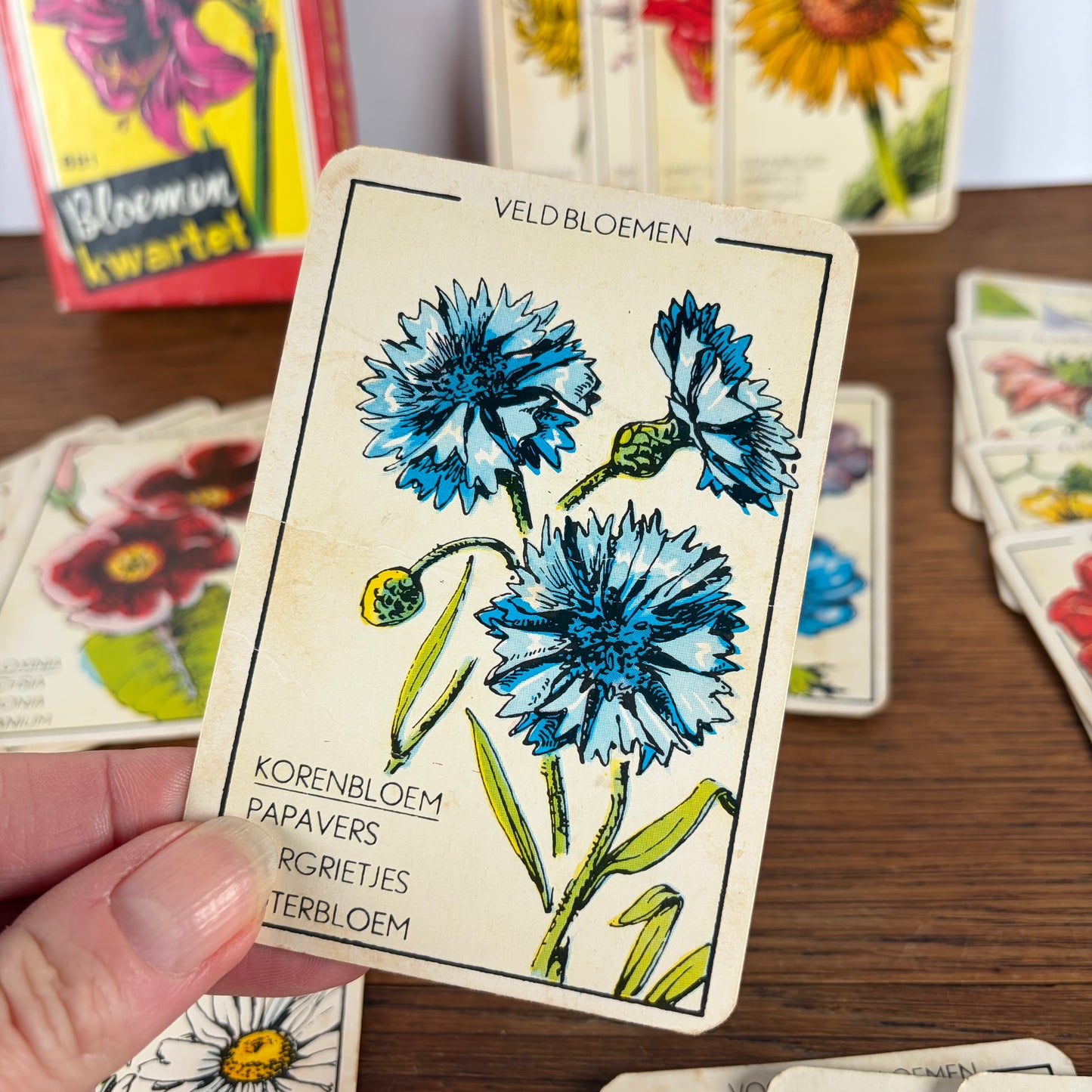 Vintage bloemen kwartet