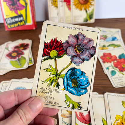 Vintage bloemen kwartet