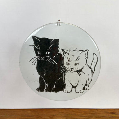 Glazen raamhanger katten rond