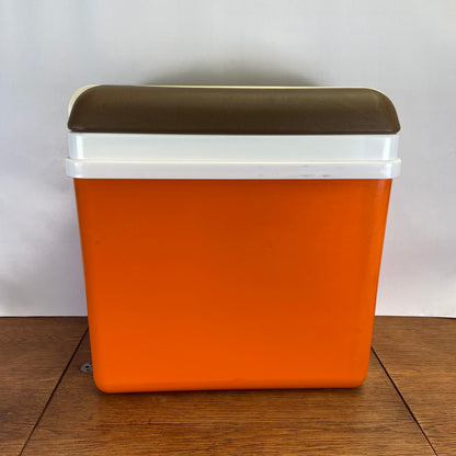 Vintage oranje curver koelbox