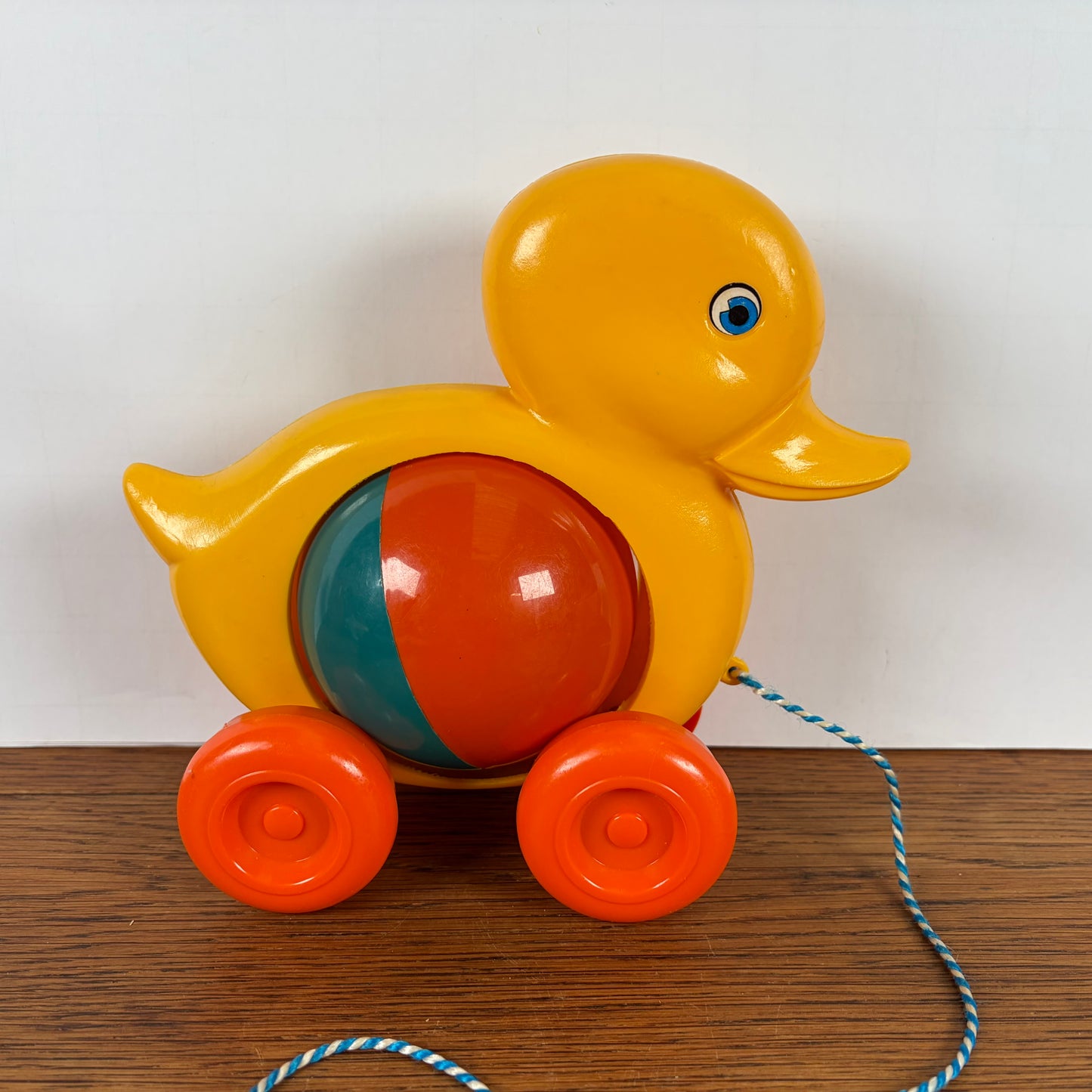 Vintage speelgoed trekeend