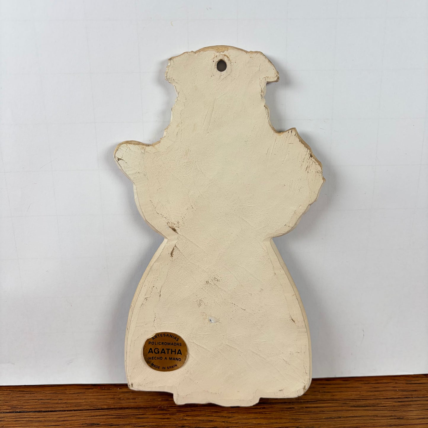 Vintage keramieke tegel dame