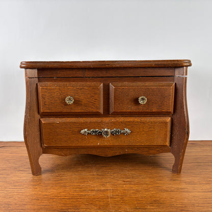 Vintage houten sieraden kistje