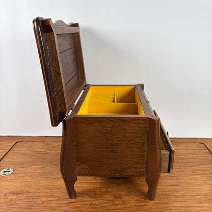 Vintage houten sieraden kistje