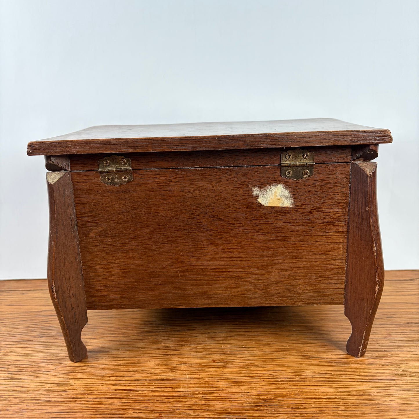 Vintage houten sieraden kistje