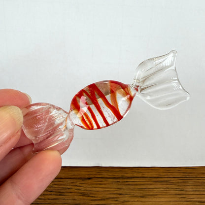 Vintage glazen snoepje Murano stijl rood