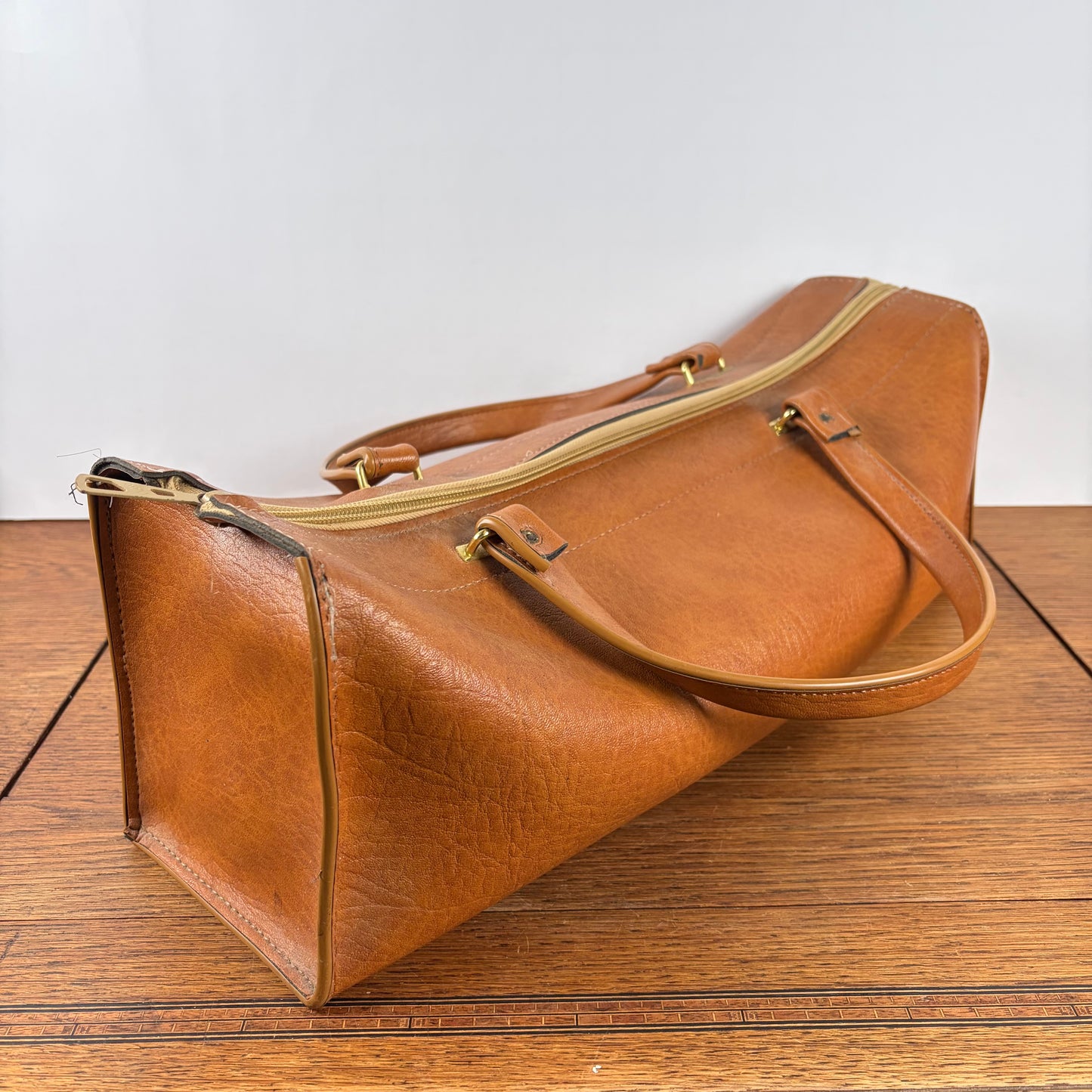Vintage tas cognac