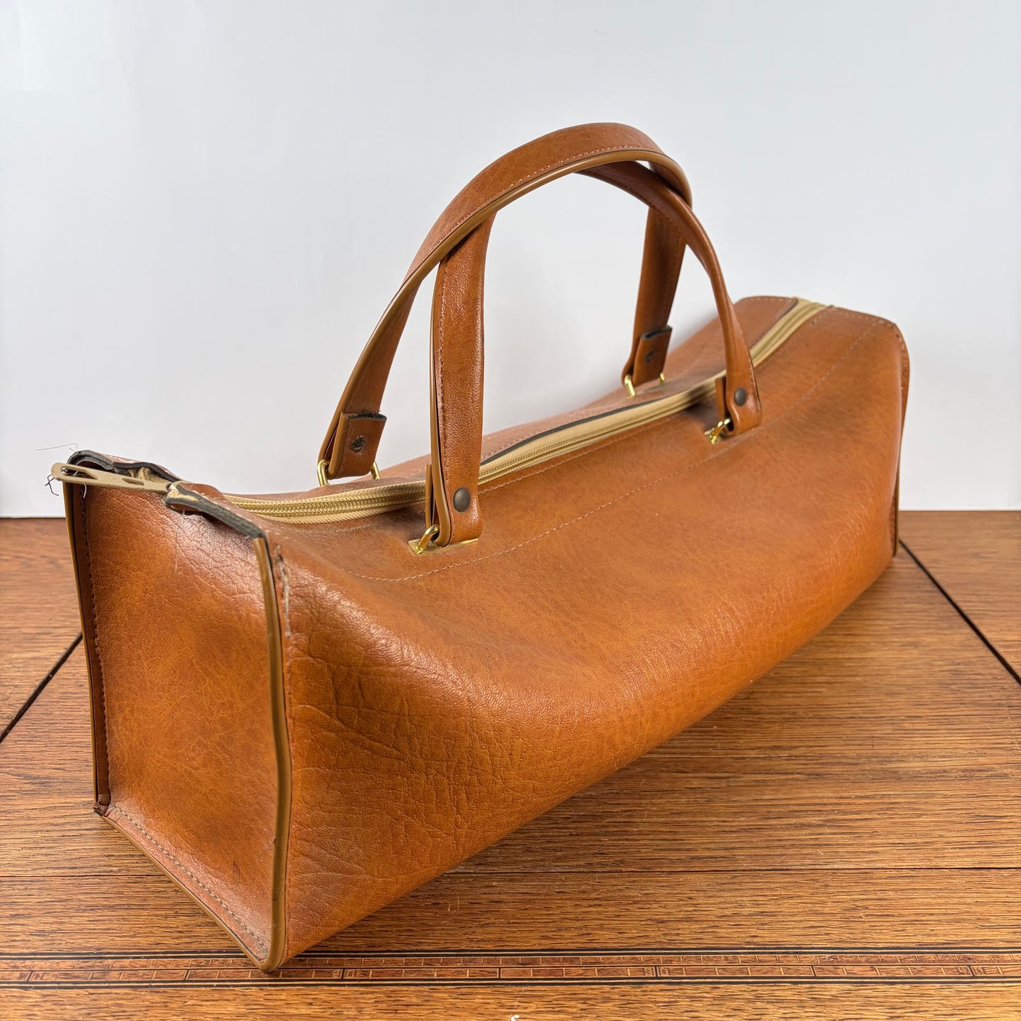 Vintage tas cognac