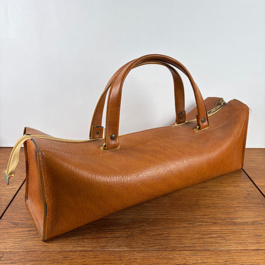 Vintage tas cognac