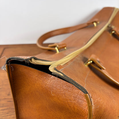 Vintage tas cognac