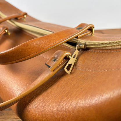 Vintage tas cognac