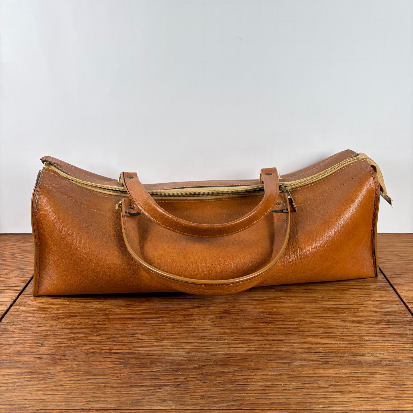 Vintage tas cognac