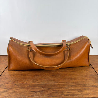 Vintage tas cognac